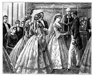 Sňatek princezny Alice a Ludwiga IV., velkovévody z Hesenska, 1. července 1862 konec 19. století od Unbekannt