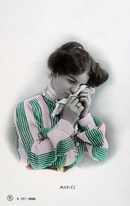 Ženatý, vintage francouzská pohlednice, c1900 od Unbekannt