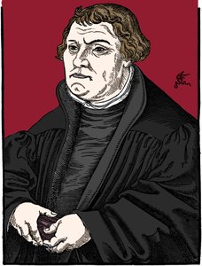 Martin Luther německý protestantský reformátor, 1546 od Unbekannt