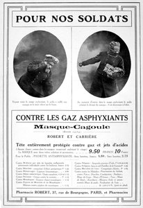 Reklama na plynovou masku, 1915 od Unbekannt