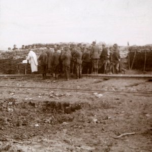 Mše v zákopech, Pervijze, Flandry, Belgie, c1914-c1918 od Unbekannt