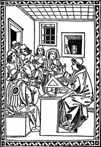 Mistr se svými studenty. Christoforo Landino, 1492, 1917 od Unbekannt