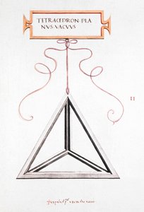 Matematické kresby Da VinciÕs Tetrahedron od Unbekannt