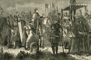 Matthias Corvinus a George Podiebrad v Táboře před Spielbergem, 1890. od Unbekannt