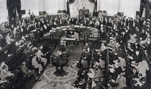 Zasedání SDN nebo Společnosti národů 10.06.1929 v Senátním paláci v Madridu, Španělsko od Unbekannt