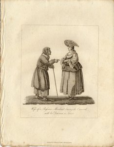 Kupcova manželka se sestrou během Faschingu, 1833 od Unbekannt
