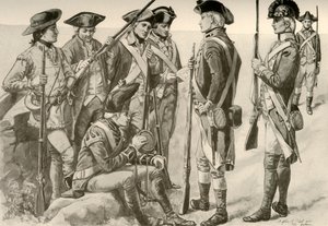 Vojenské uniformy v Americe, c1770, 1937. od Unbekannt