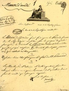 Ministerský rozkaz týkající se...šavle pro prvního konzula, 10. října 1801, 1921. od Unbekannt
