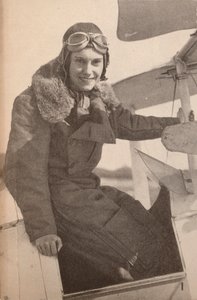 Slečna Jean Batten z Nového Zélandu, která v květnu 1934 odletěla z Anglie do Austrálie a zlomila paní M. od Unbekannt
