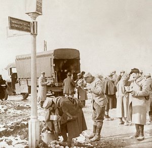 Mobilní kuchyně na Voice Sacrée, Verdun, severní Francie, c1914-c1918. od Unbekannt