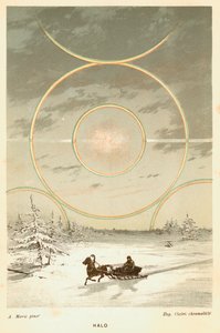 Mock Sun s sunbows a halo, pozorované od polárního kruhu, 1873 od Unbekannt
