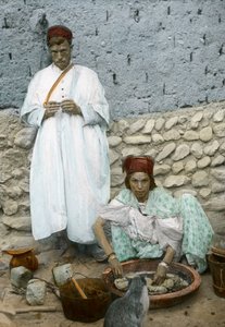 Mohamed Ben Ali a jeho manželka El Kantara, Tunisko od Unbekannt