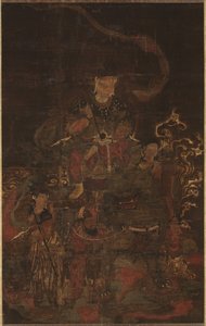Monju and Attendants, 1200s. od Unbekannt