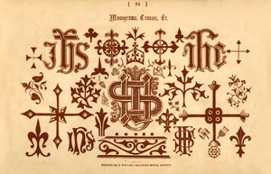 Monogramy, kříže atd., 1862 od Unbekannt