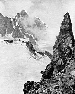 Mont Maudit, jak je vidět z Aiguille Marbrees, Alpy, začátek 20. století od Unbekannt