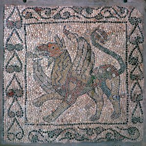 Mozaika grifonka v kostele San Giovanni Evangelista, 13. století od Unbekannt