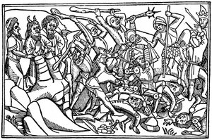 Mojžíš se modlí za vítězství Izraele, 1480 1964 od Unbekannt
