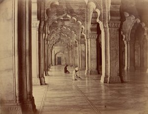Moti Masjid: Perlová mešita v interiéru Fort Agra, 1860-70s. od Unbekannt