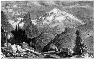 Mount Shasta, severní vrchol Sierra Nevada, Kalifornie, USA, c1870 od Unbekannt