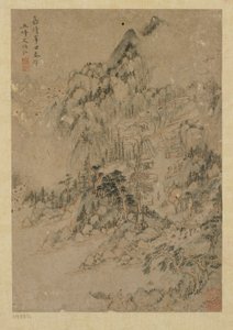 Horská vesnice, dynastie Ming, 1550-1644. od Unbekannt