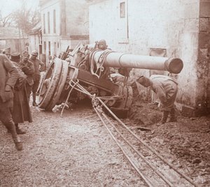 Přesun těžkého dělostřelectva, Genicourt, severní Francie, c1914-c1918 od Unbekannt