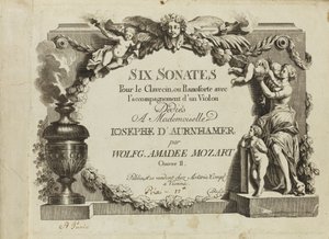 Mozart: Šest sonát pro cembalo nebo pianoforte s houslovým doprovodem věnovaných Mademovi od Unbekannt