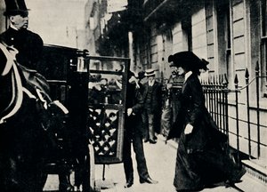 Pan Churchill odjíždí na líbánky, 1908, 1945. od Unbekannt