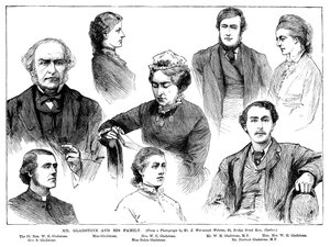 Pan Gladstone a jeho rodina, 19. století od Unbekannt