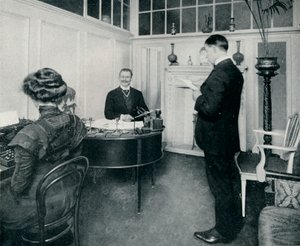 Pan Sandow se účastní korespondence z jeho dnů, c1898 od Unbekannt