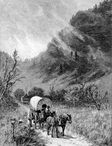 Mule vůz procházející Cumberland Gap, Kentucky od Unbekannt