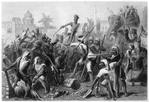 Vzbouření Sepoyové rozdělující kořist, 1857, c1860 od Unbekannt