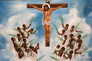 Svatyně katolických mučedníků Namugajna, Kampala. Kostel Fresco, To 180218, Kampala, Uganda od Unbekannt
