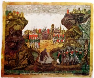 Napoleon přijíždí na Svatou Helenu, 1815 od Unbekannt