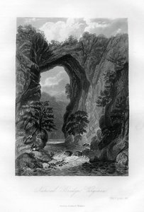 Natural Bridge, Virginia, USA, 1855 od Unbekannt