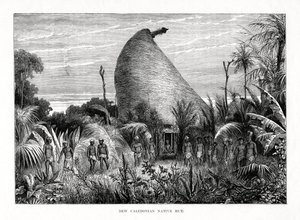 New Caledonian Native Hut, jihozápadní Pacifik, 1877 od Unbekannt