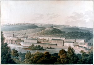 New Lanark Mills, Skotsko, c1815 od Unbekannt