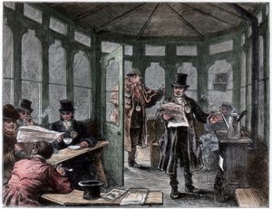 Newley postavil přístřešek a občerstvení pro taxikáře, c1820-1870 od Unbekannt