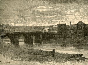 Newportský most a hrad, 1898. od Unbekannt