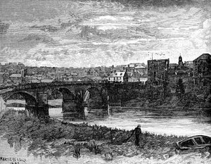 Hrad a most Newport, Newport, Wales, 1900 od Unbekannt
