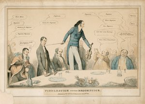 Niccolo Paganini - karikatura od Unbekannt