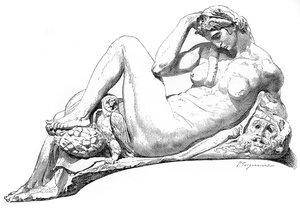 Noc z hrobky Juliana de Medici, bazilika San Lorenzo, Florencie, Itálie, 1882 od Unbekannt