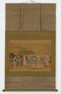 Devět lidí ven, aby viděli třešňové květy, období Edo, 1615–1868. od Unbekannt