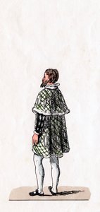 Šlechtic, návrh kostýmů pro Shakespearovu hru, Jindřich VIII., 19. století od Unbekannt