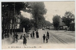 Normandie, Calvados (14), Ouistreham: pohled na ulici Luc sur Mer v Riva Bella (Riva-Bella) - Pohlednice konec 19.-začátek 20. století od Unbekannt