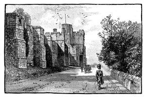 Severní terasa a Wykeham Tower, hrad Windsor, c1888 od Unbekannt