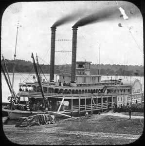 Kolesový parník společnosti Northern Line Packet Company Lake Superior, USA, r. 1870 od Unbekannt