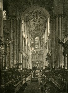 Norwichská katedrála. Sbor, pohled na východ, 1898. od Unbekannt