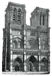Notre Dame, Paříž, 1870 od Unbekannt