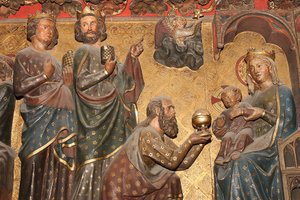 Socha katedrály Notre Dame de Paris: Epiphany, Paříž, Francie od Unbekannt