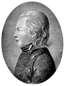 Novalis Friedrich von Hardenberg, německý romantický básník a romanopisec, c1800 od Unbekannt